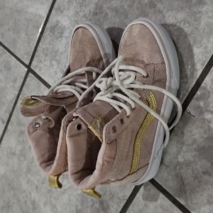 Girls suede dusty pink vans size 1